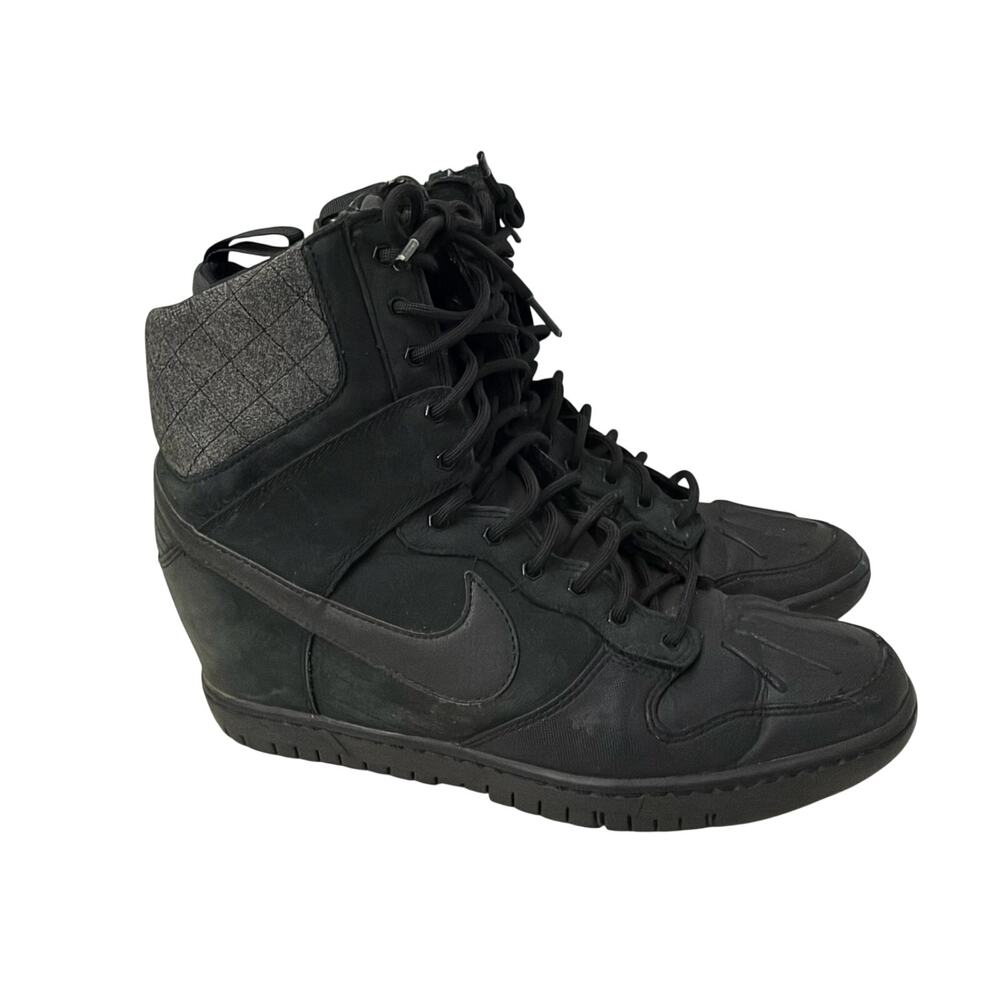 Nike Dunk Sky Hi 2.0 SneakerBoot Women's Size 11 Black Gray Hidden Wedge